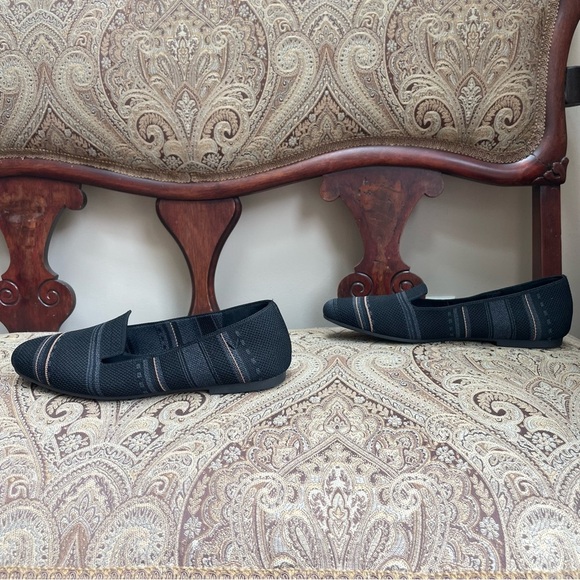 Vivaia Round Toe Striped Loafers Shoes Slip On Comfortable Washable Gray Size 8 - Picture 9 of 14